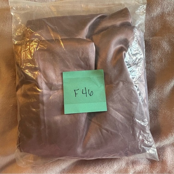 NWOT lilac satin prom dress cowl neckline spaghetti straps lace up back size 12 - Picture 10 of 10